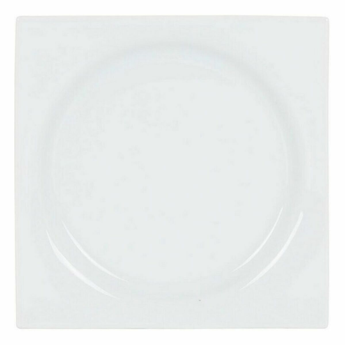 Inde Zen Porcelain Dessert Plate White 18 x 18 x 2.5 cm (6 Units)