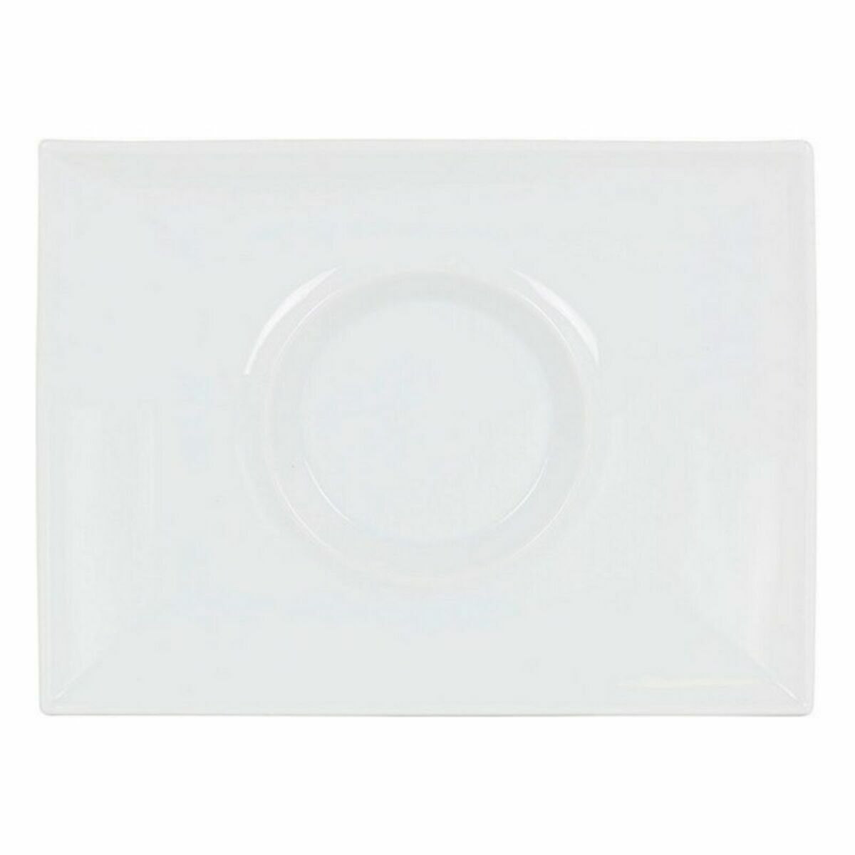 Inde Gourmet Flat Plate White Porcelain 29.5 x 22 x 3 cm (6 Units)