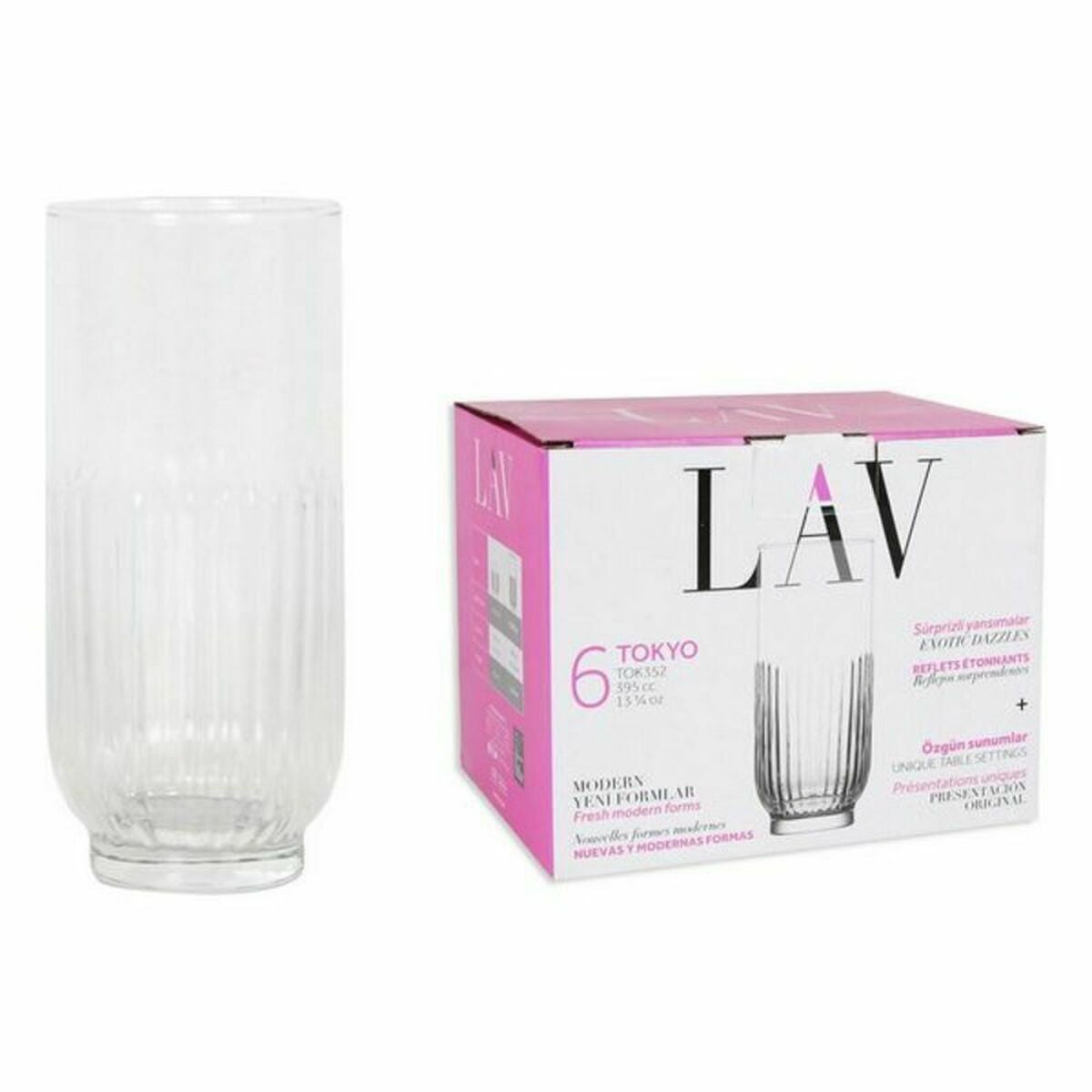 Set de Vasos LAV 144946 6 Piezas (8 Unidades) (395 ml)