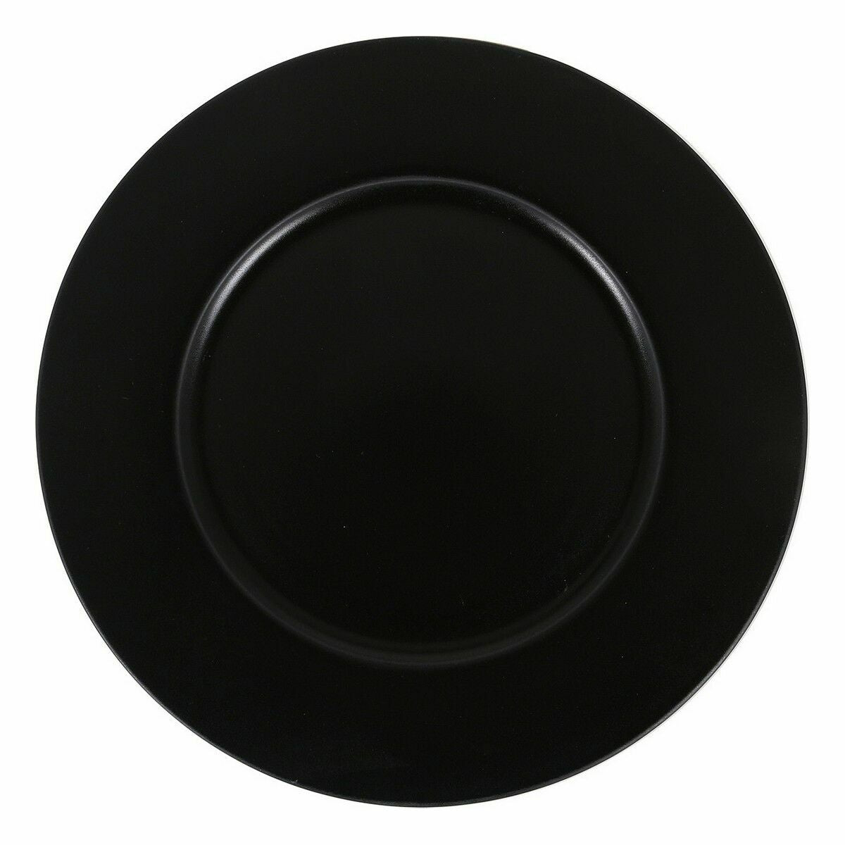 Plato Llano Viejo Valle Neat Negro Porcelana Ø 28 cm (6 Unidades)