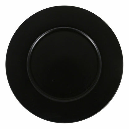 Plato Llano Viejo Valle Neat Negro Porcelana Ø 28 cm (6 Unidades)