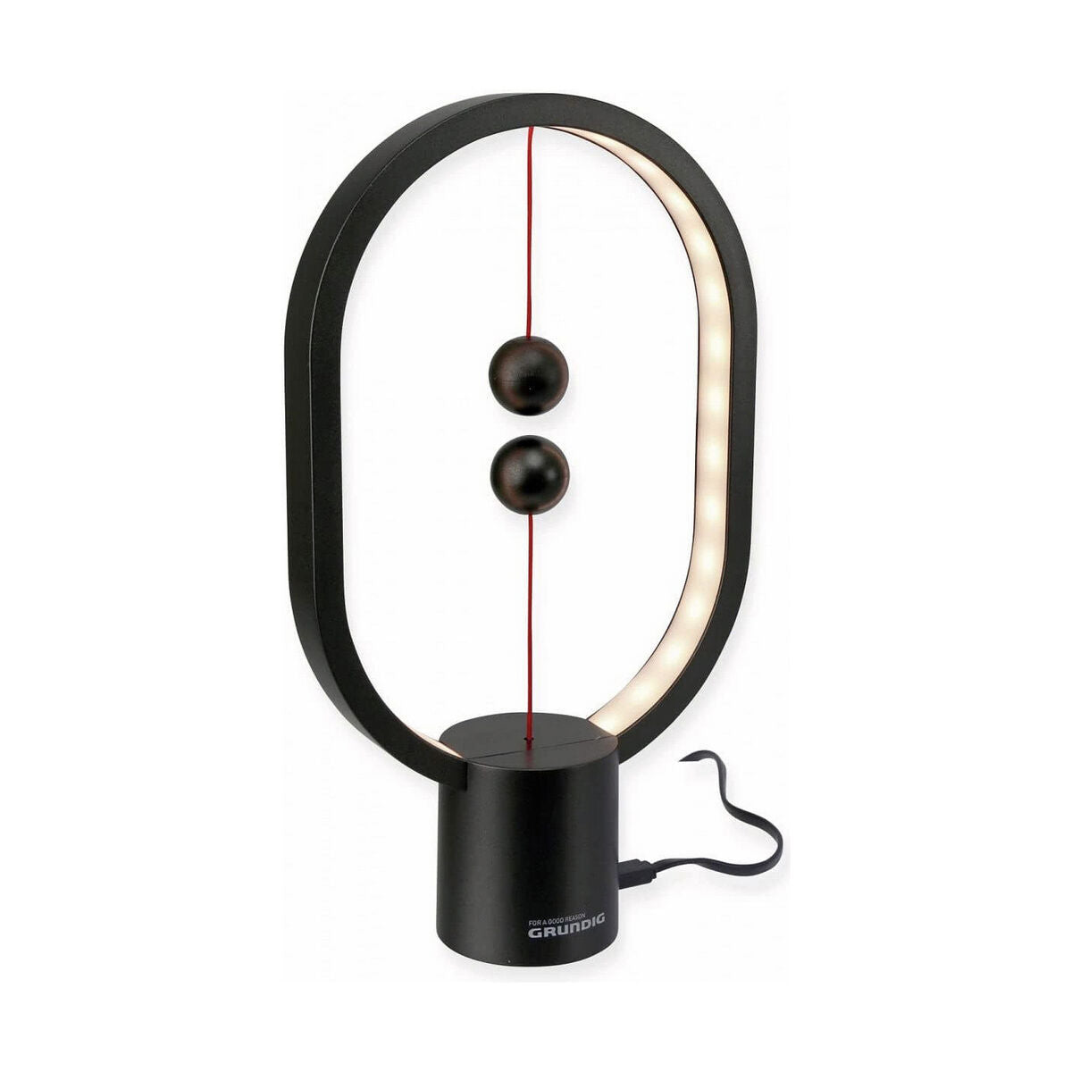 Grundig table lamp black metal