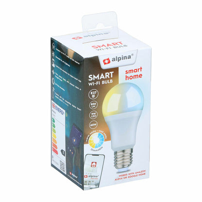 Alpina RGB Wi-Fi Smart Bulb 9 W E27 2700-6500 K 806 lm