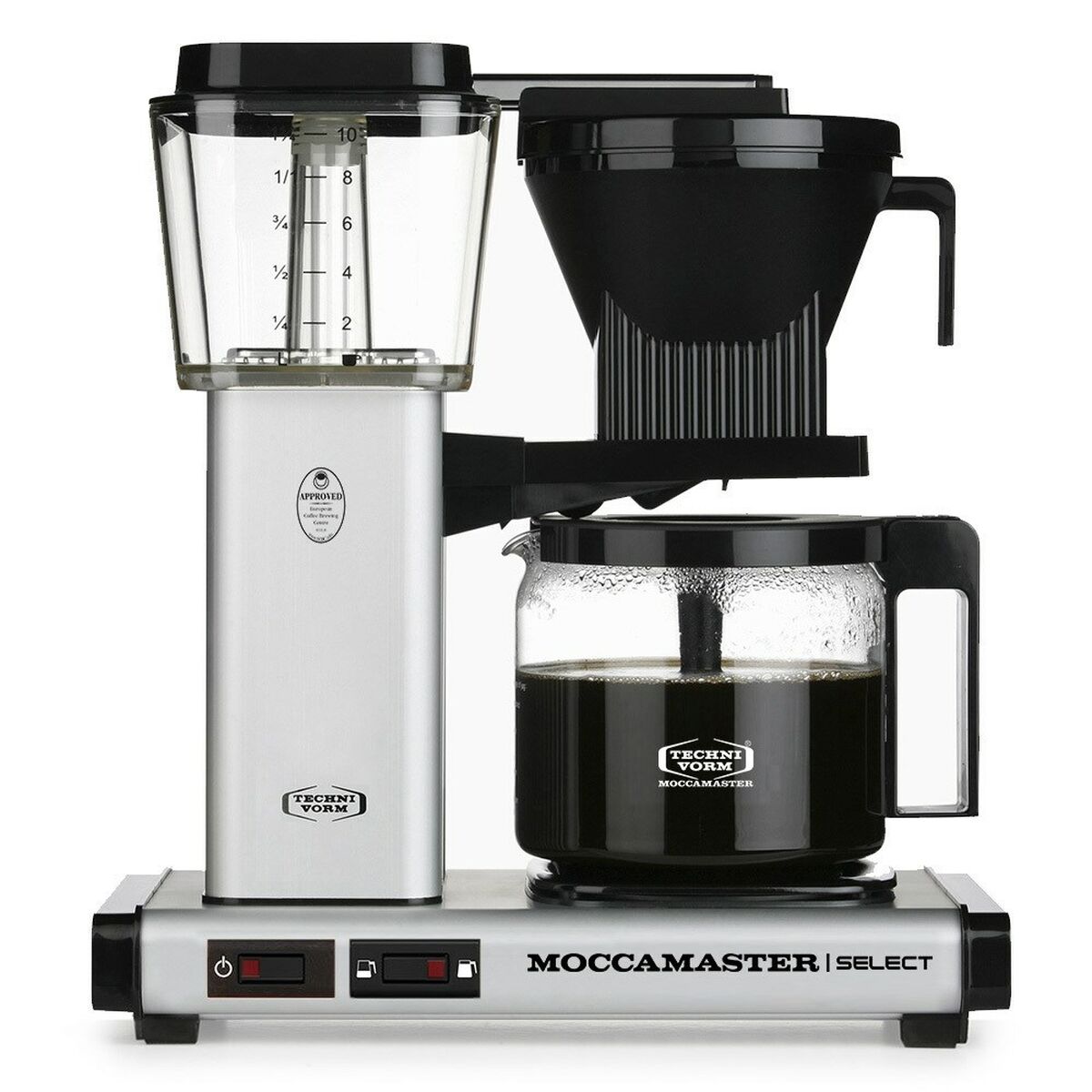 Moccamaster Drip Coffee Maker Black Steel 1520 W 1.25 L