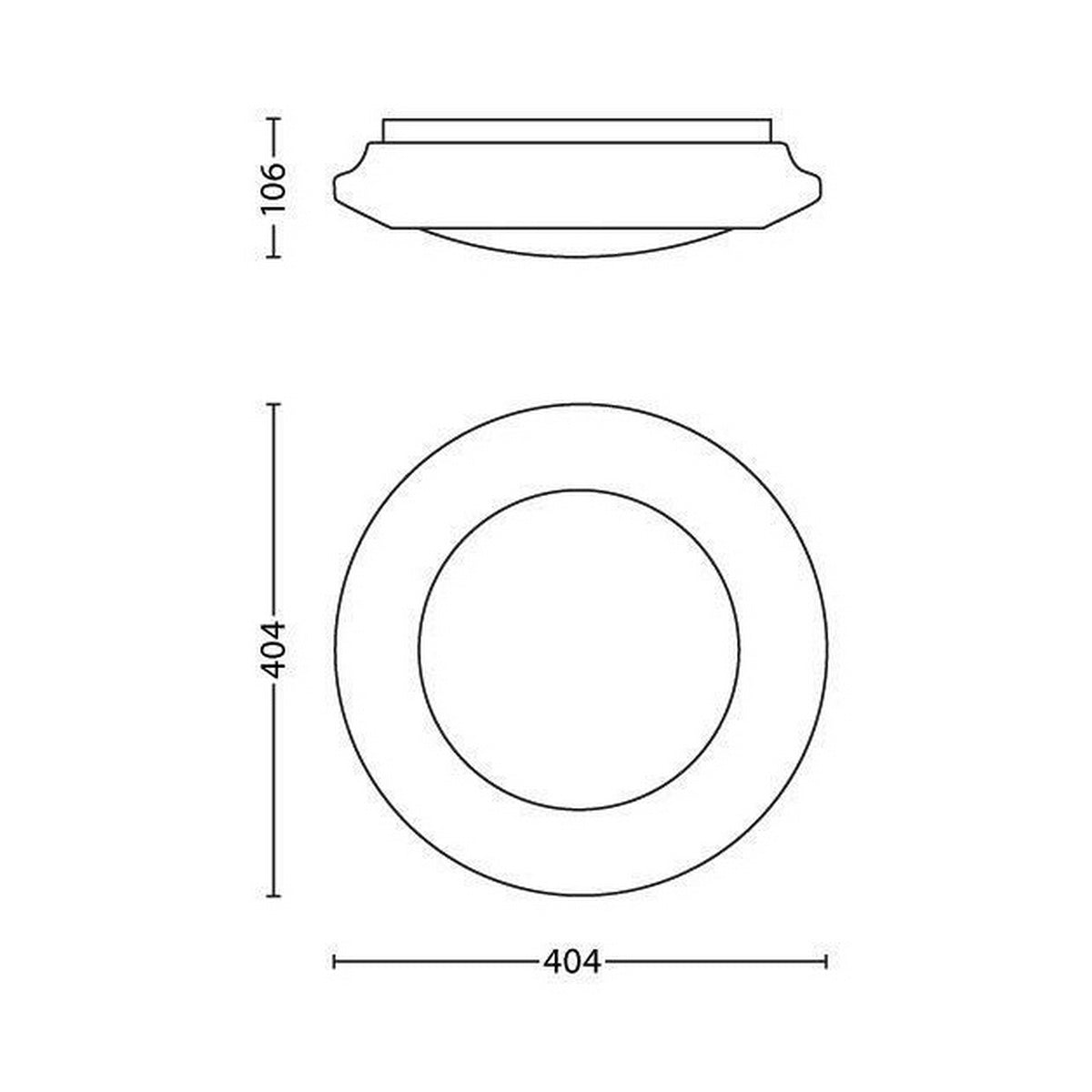 Lámpara de Techo LED Philips Cinnabar Blanco Plástico (40,4 x 10,6 cm) 20 W