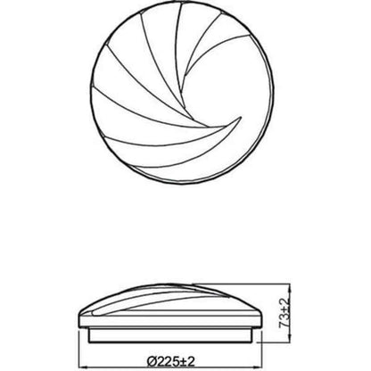 Lámpara de Techo Philips Shell Ø 25 cm Blanco 10 W Metal/Plástico (4000 K)