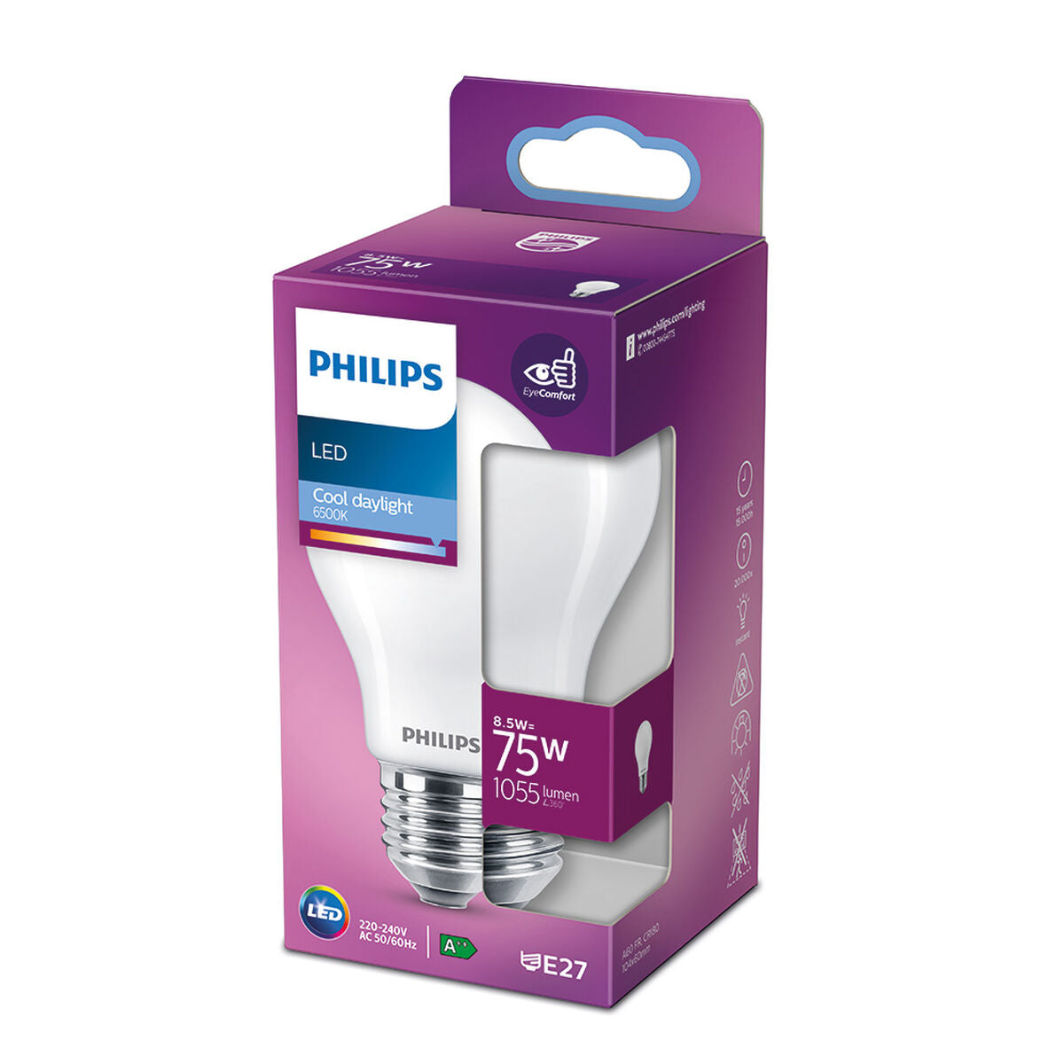 Philips E LED bulb 8.5 W E27 1055 lm Ø 6 x 10.4 cm (6500 K)