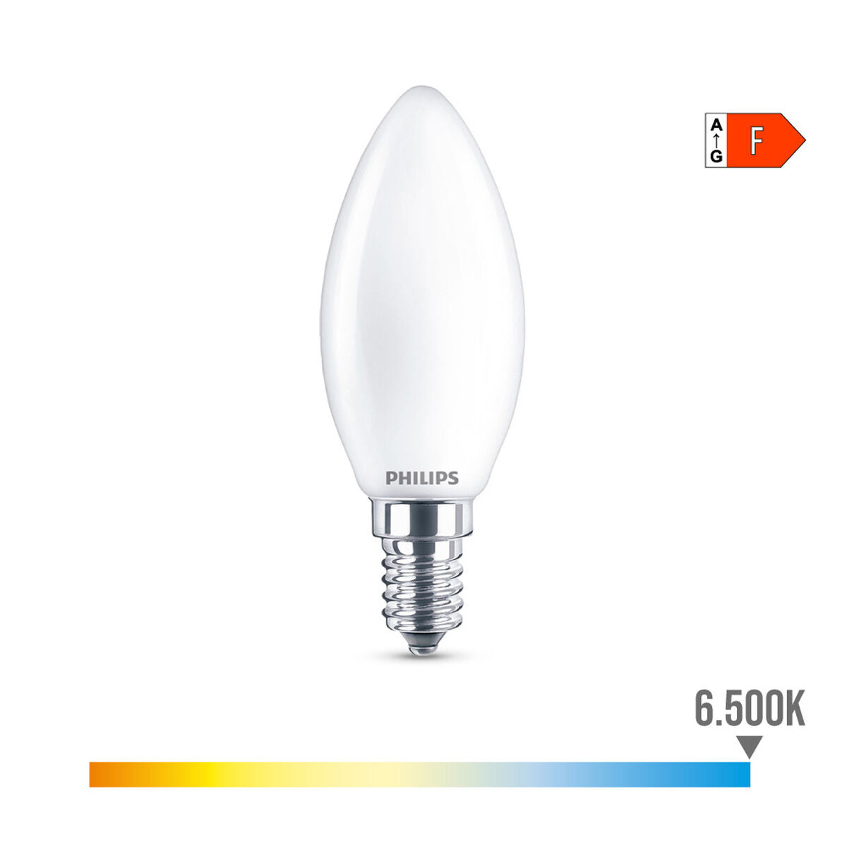 Philips LED Candle Bulb White F 40 W 4.3 W E14 470 lm 3.5 x 9.7 cm (6500 K)