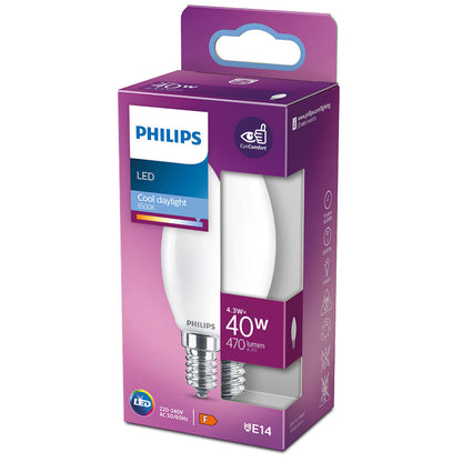 Philips LED Candle Bulb White F 40 W 4.3 W E14 470 lm 3.5 x 9.7 cm (6500 K)