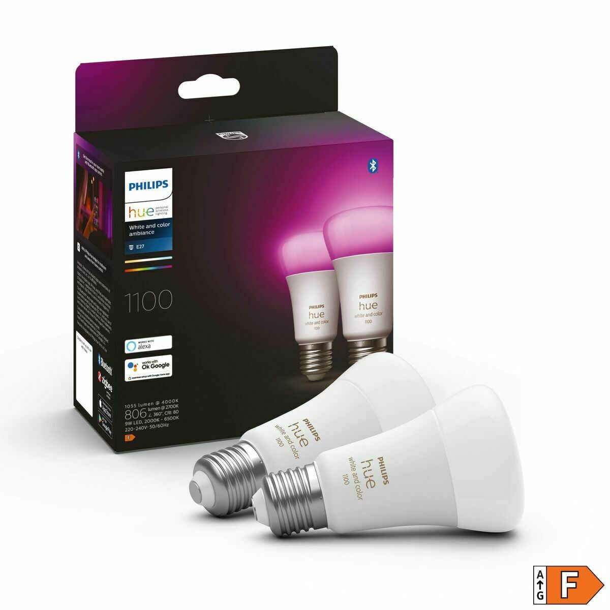 Philips Smart Bulb Pack of 2 E27 White F 9 W E27 806 lm (6500 K)