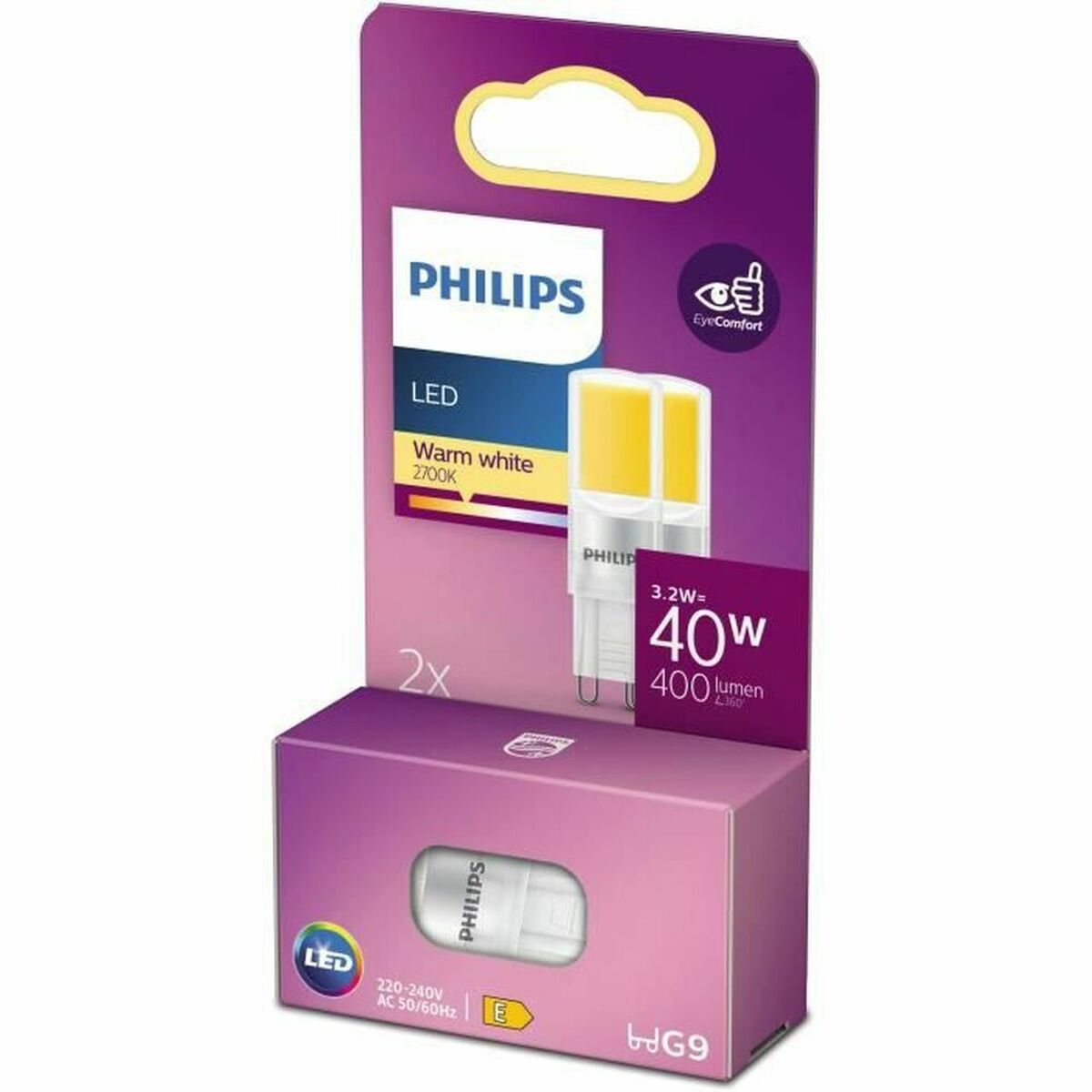 Bombilla LED Philips Capsule 40 W G9 (2 Unidades)