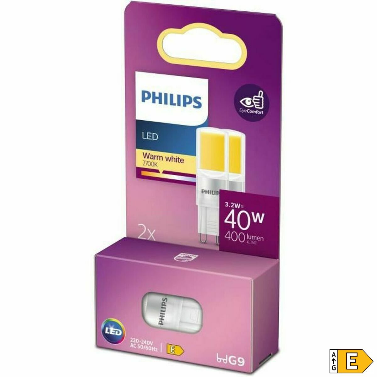 Bombilla LED Philips Capsule 40 W G9 (2 Unidades)