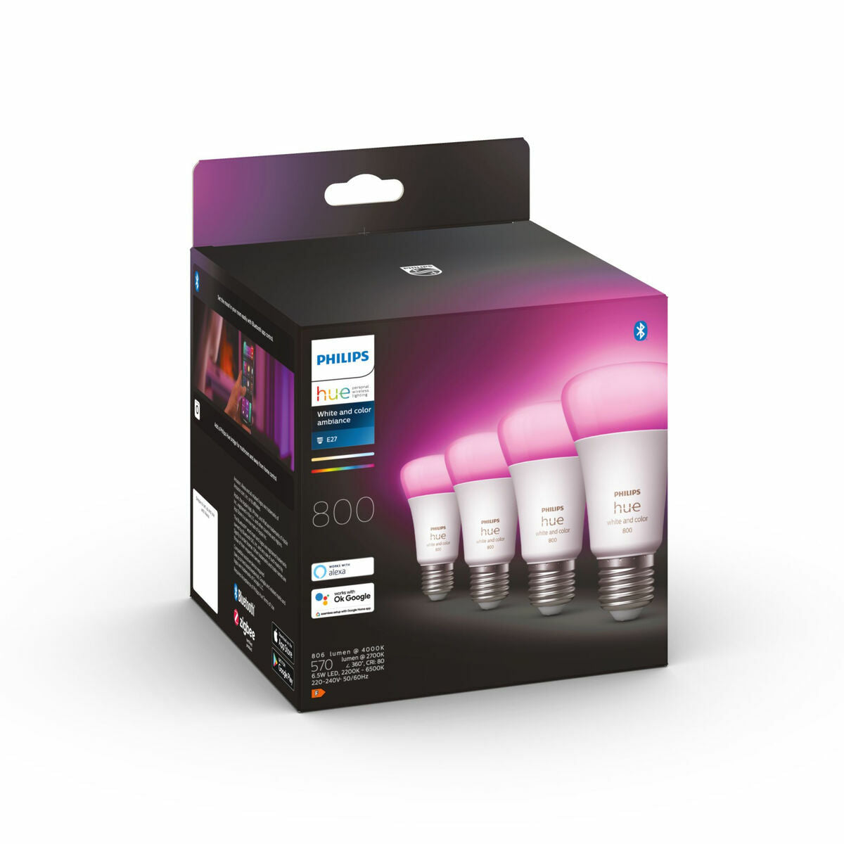 Bombilla Inteligente Philips Pack de 4 E27