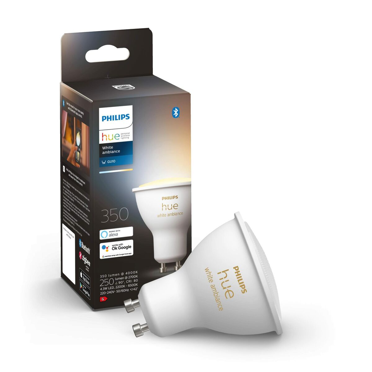 Philips LED Bulb 8719514339903 White G GU10 350 lm (2200K) (6500 K)