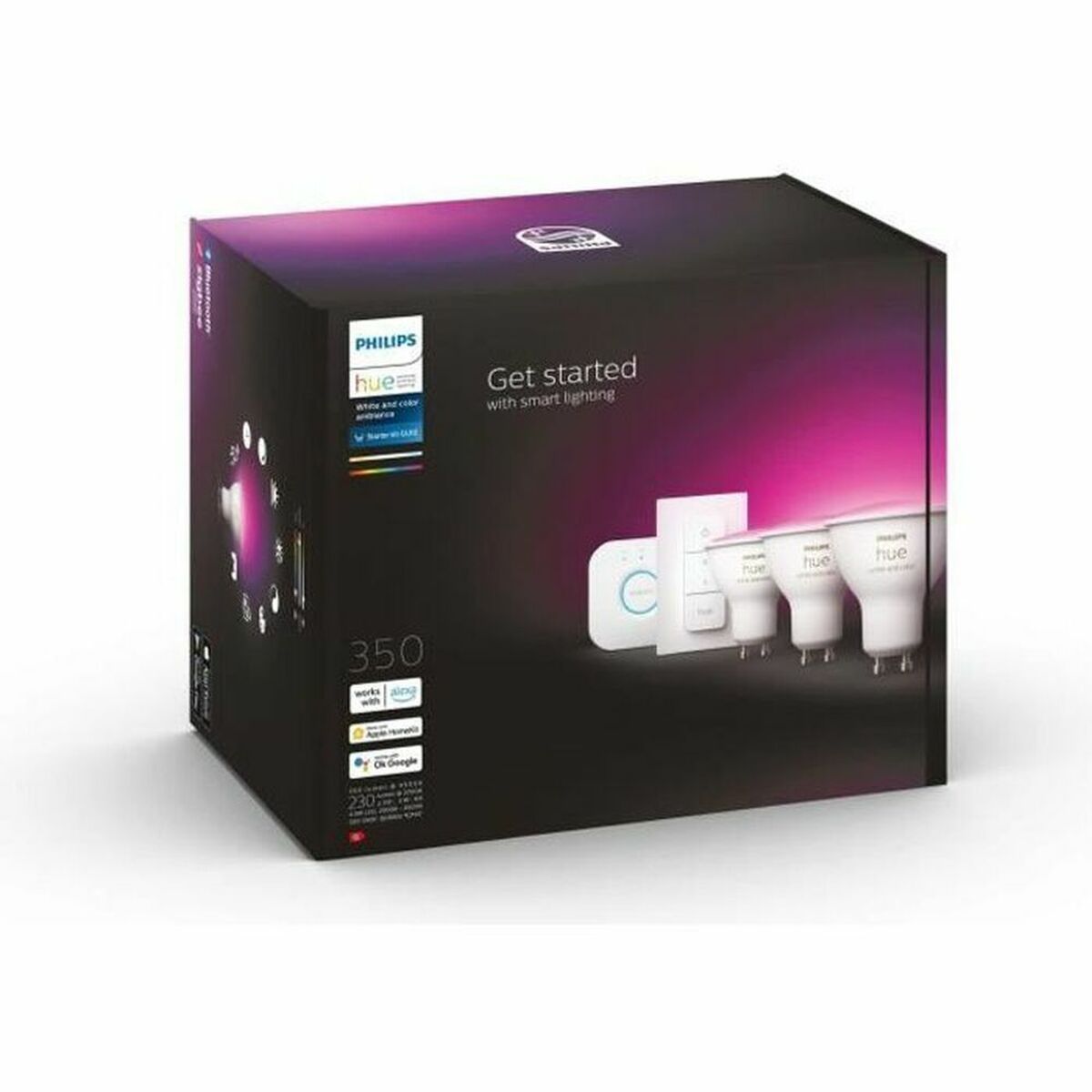 Bombilla LED Philips Kit de inicio GU10 Blanco G GU10 350 lm (6500 K) (3 Unidades)