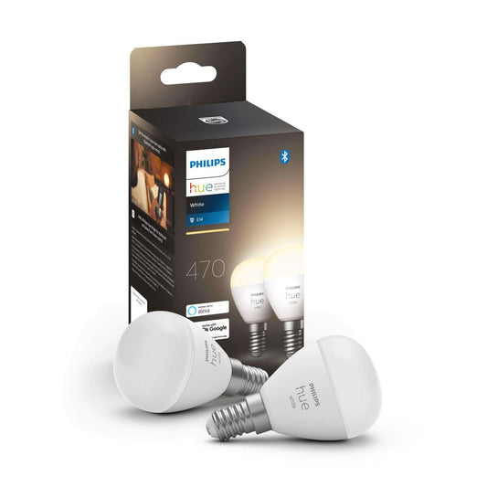 Philips Smart Bulb P45 E14 Spherical Bulb 2-Pack