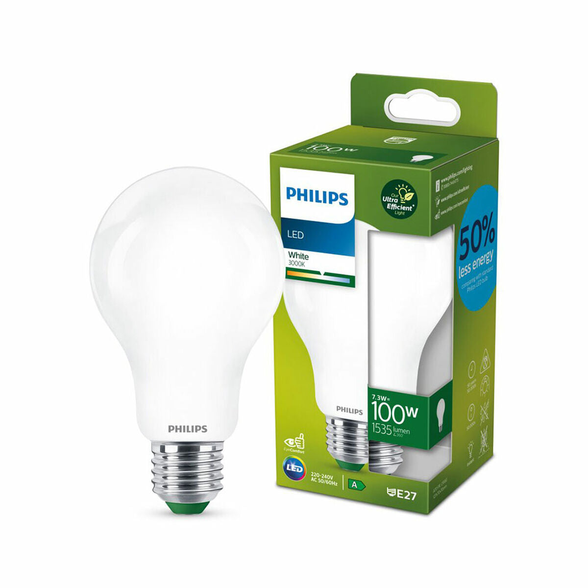 Philips Classic A LED Bulb 100 W 7.3 W E27 1535 Lm (3000 K)