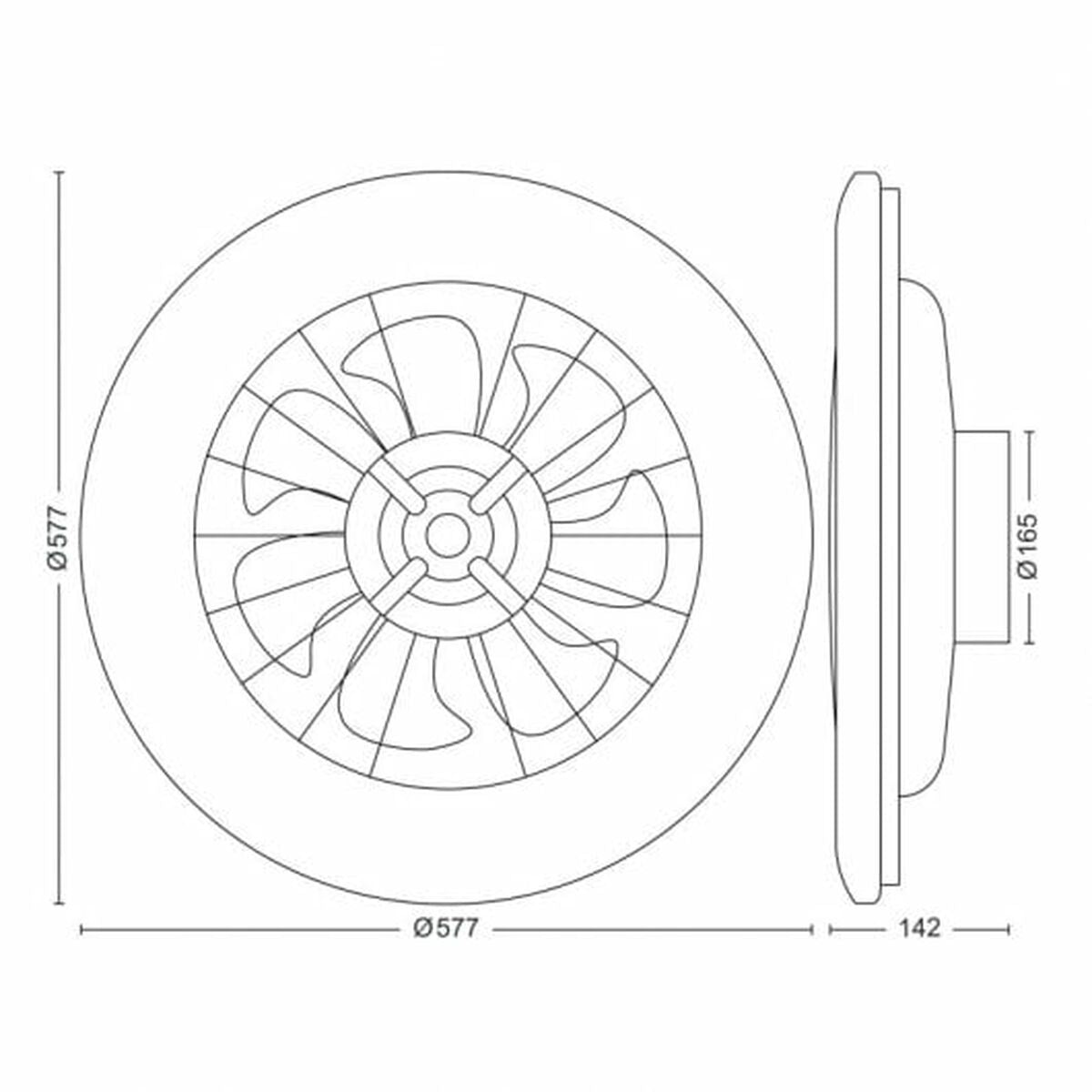 Ventilador de Techo con Luz Philips Blanco