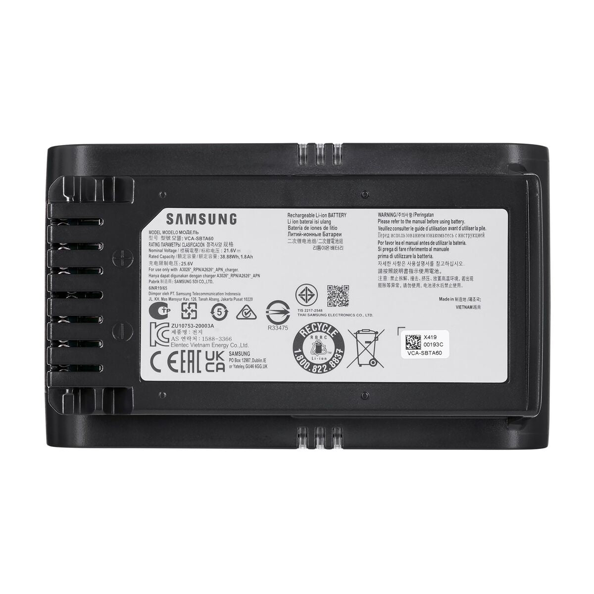 Aspirador Escoba Samsung VS20B75ACR5/GE 550 W 25 x 113 x 21,5 cm