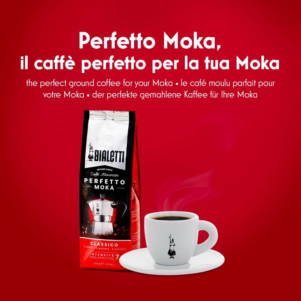 Cafetera Italiana Bialetti Moka Negro Aluminio