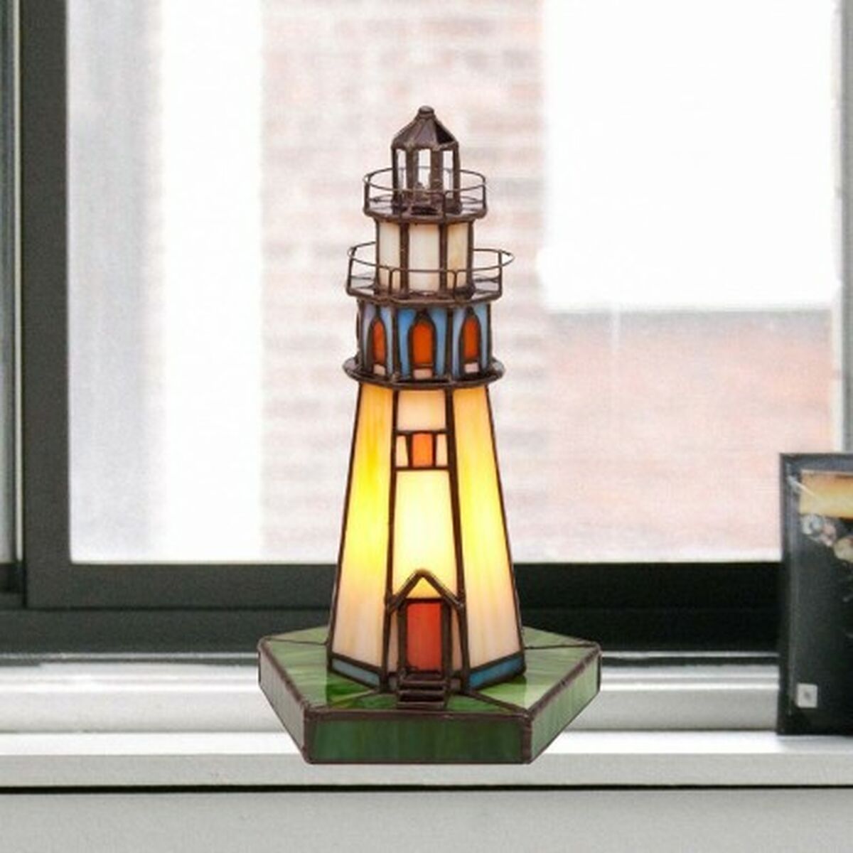 Viro Table Lamp Multicolor Lighting Glass 14 x 27 x 14 cm Lighthouse