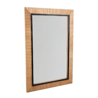 Romimex Wall Mirror Brown Birch Chipboard Mirror 4 x 117 x 79 cm