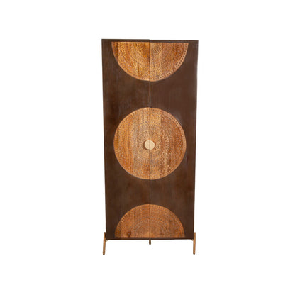 Armario Romimex Marrón Metal Madera de mango 75 x 180 x 45 cm