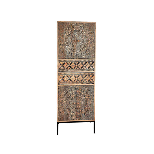 Romimex Natural Mango Wood Cabinet 60 x 180 x 45 cm