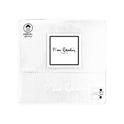 Pierre Cardin ARCADIA White Sheet Set 135cm Bed