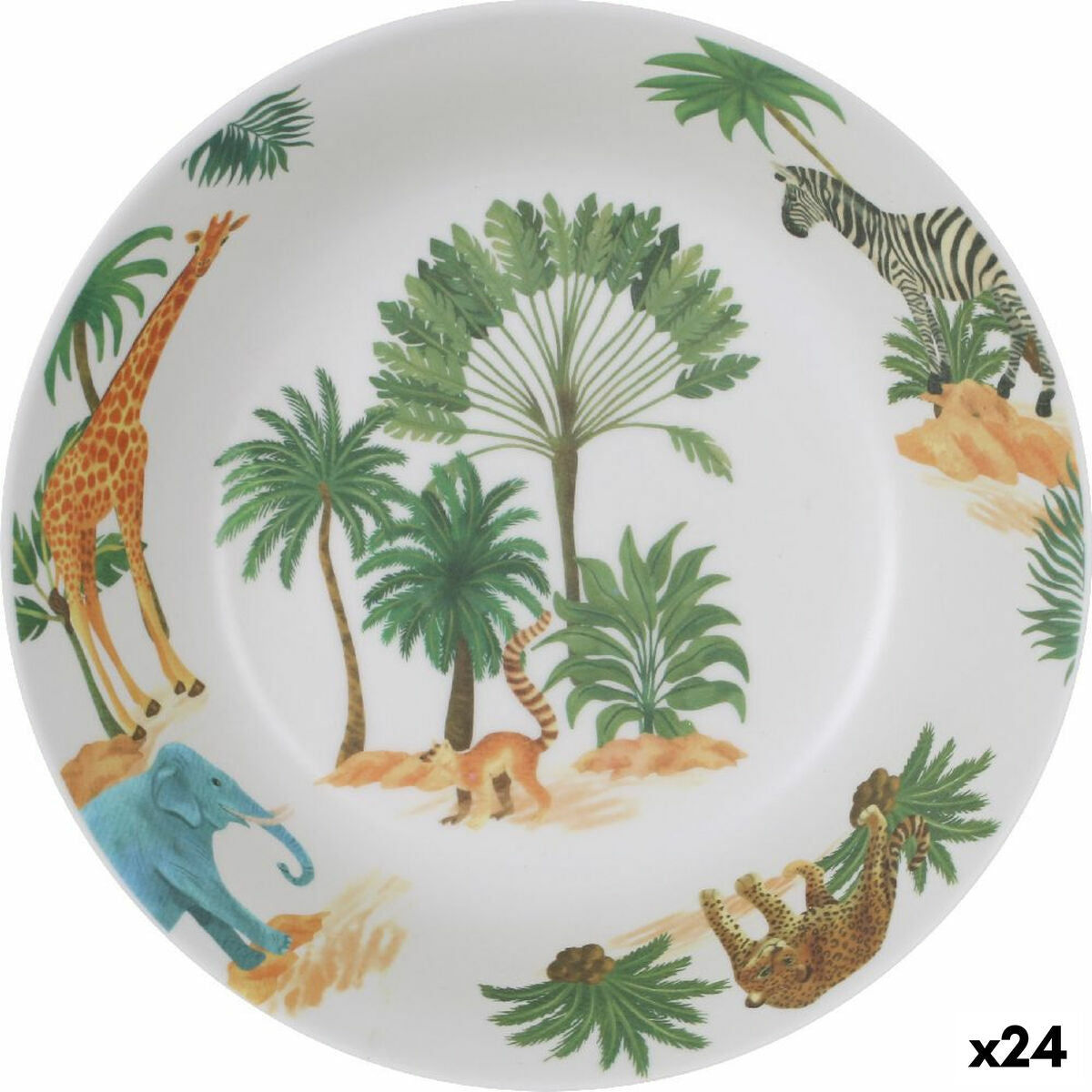 Deep Plate La Mediterránea Sauvage Melamine 20 x 20 x 5 cm (24 Units)