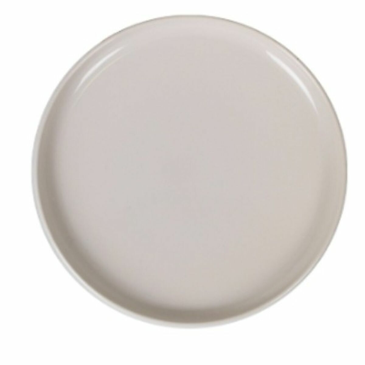 La Mediterránea Ivory Glossy Round Flat Plate (6 Units)