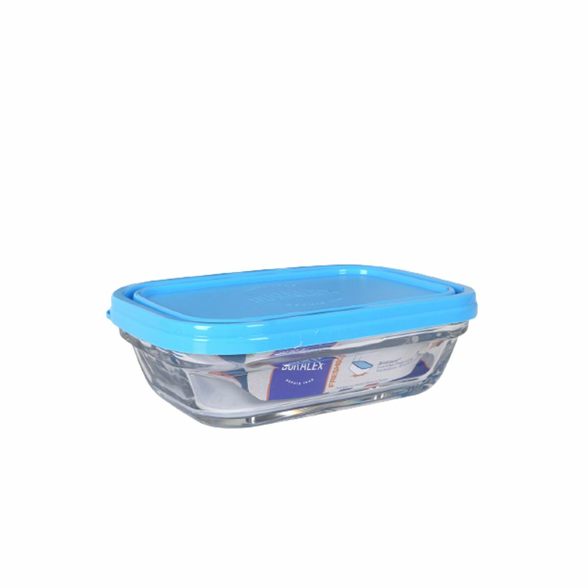 Duralex Freshbox Rectangular Lunch Box with Lid 400 ml Blue (8 Units)