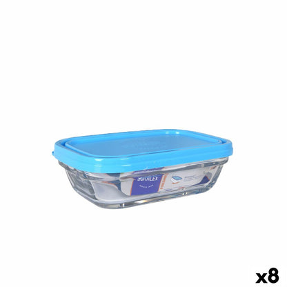 Duralex Freshbox Rectangular Lunch Box with Lid 400 ml Blue (8 Units)