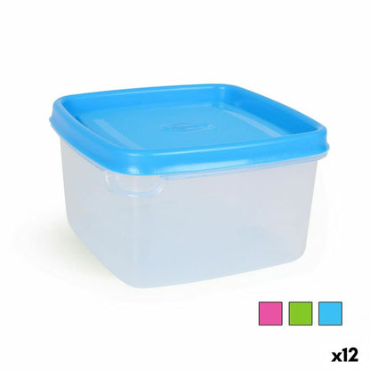 Square Lunch Box with Lid 500 ml Square 12 x 12 x 7 cm (12 Units)