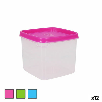 Square Lunch Box with Lid 750 ml Square 12 x 12 x 10 cm (12 Units)