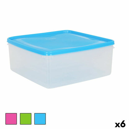 Square Lunch Box 24 x 24 x 10 cm (6 Units)