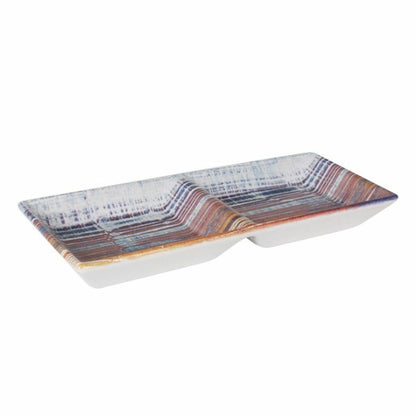 La Mediterránea Boreal Snack Tray 2 Compartments 25 x 11 x 3 cm (24 Units)