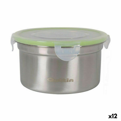 Quttin Hermetic Round Lunch Box 900 ml Stainless Steel (12 Units)