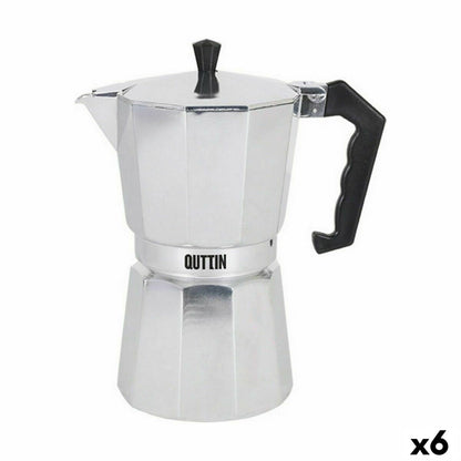 Cafetera Italiana Quttin 6 Tazas Aluminio (6 Unidades)