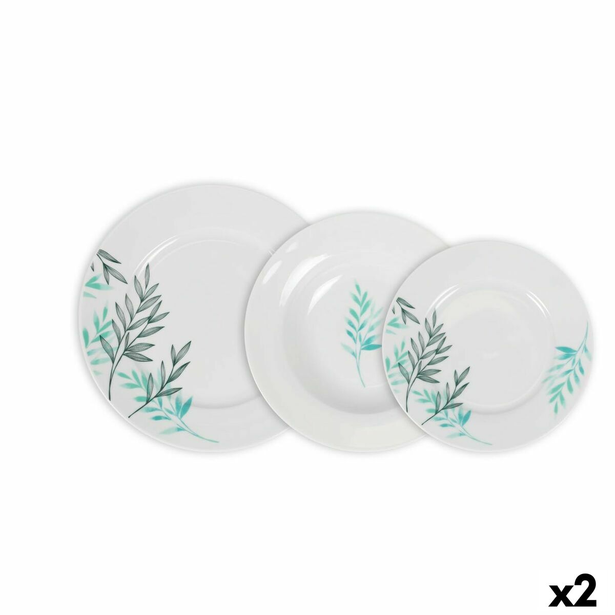 La Mediterránea Lora Round 18-Piece Dinnerware Set (2 Units)