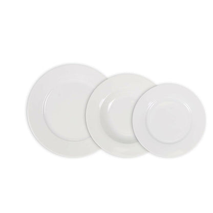 La Mediterránea Aneto White Round Dinnerware Set 18 Pieces (2 Units)