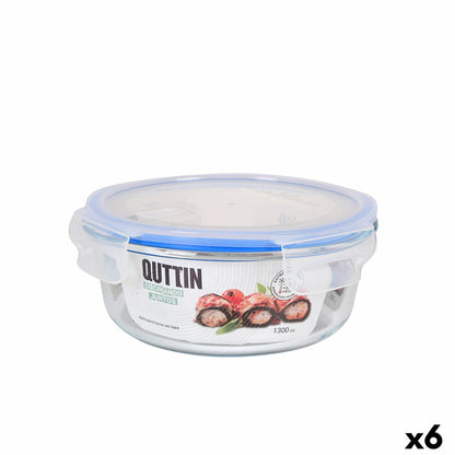 Quttin Hermetic Round Lunch Box 1.3 L (6 Units)