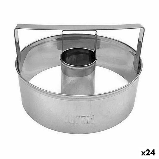 Molde para Horno Quttin Plateado Acero Rosquillas Ø 10 cm 10 x 3,5 cm (24 Unidades)