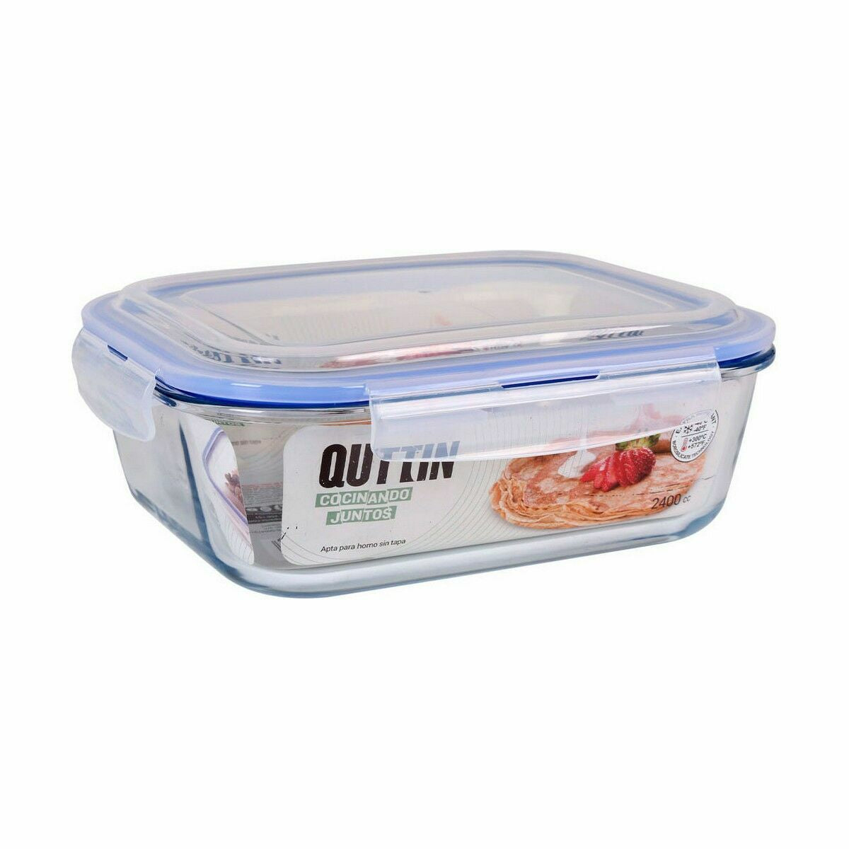 Quttin Rectangular Hermetic Lunch Box 2.4 L (4 Units)