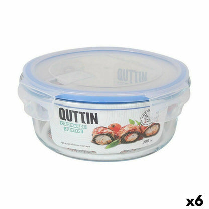 Quttin Hermetic Round Lunch Box 900 ml (6 Units)