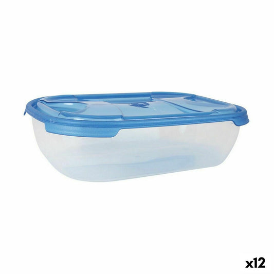 Tontarelli Nuvola Lunch Box Set 1.15 L Blue Rectangular 3 Pieces (12 Units)