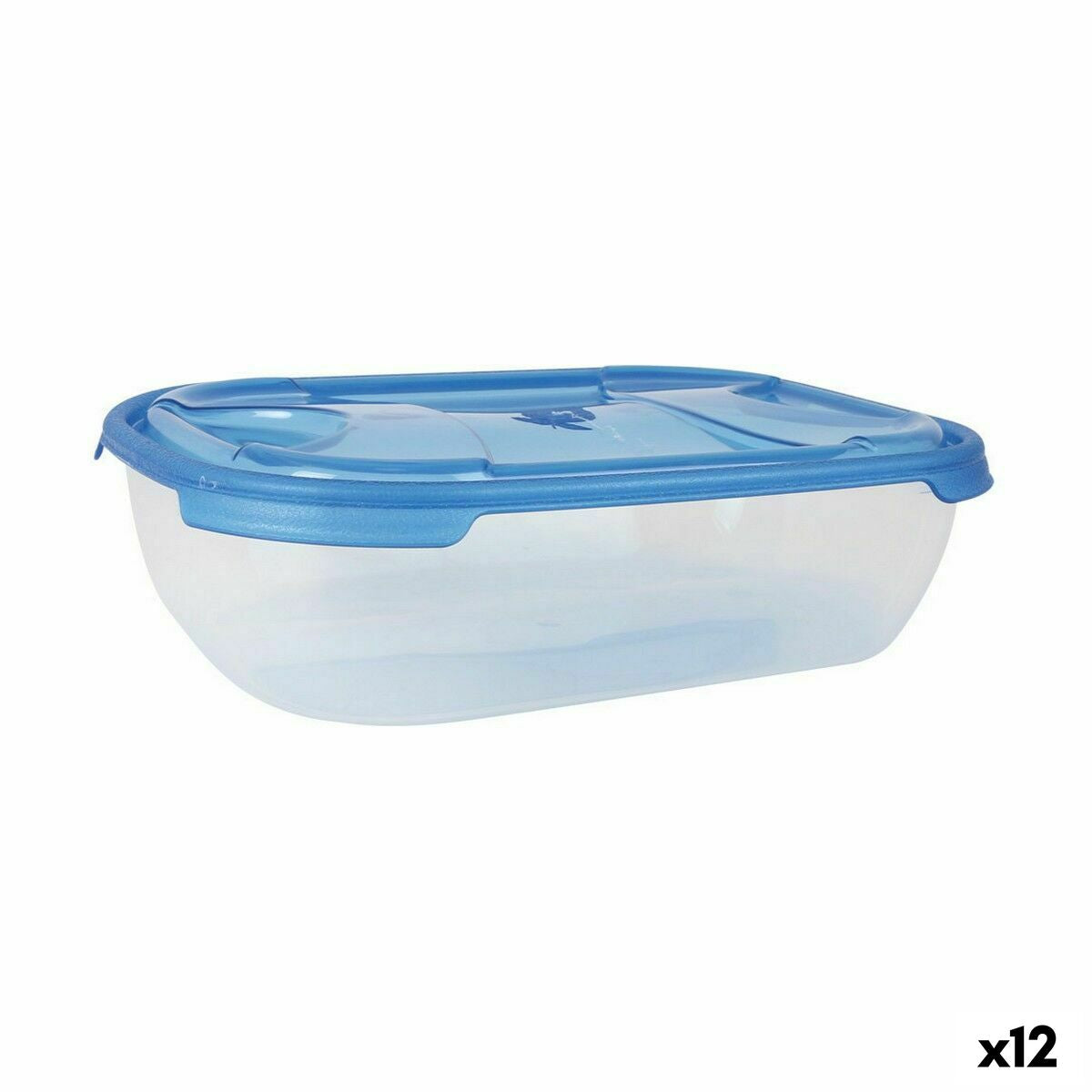 Tontarelli Nuvola Lunch Box Set 1.15 L Blue Rectangular 3 Pieces (12 Units)