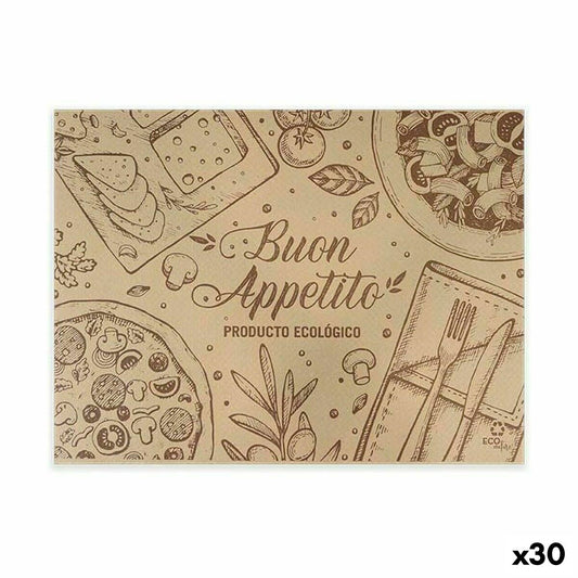 Set de salvamanteles Algon Buon Apetito Desechables papel kraft 40 Piezas 30 x 40 cm (30 unidades)