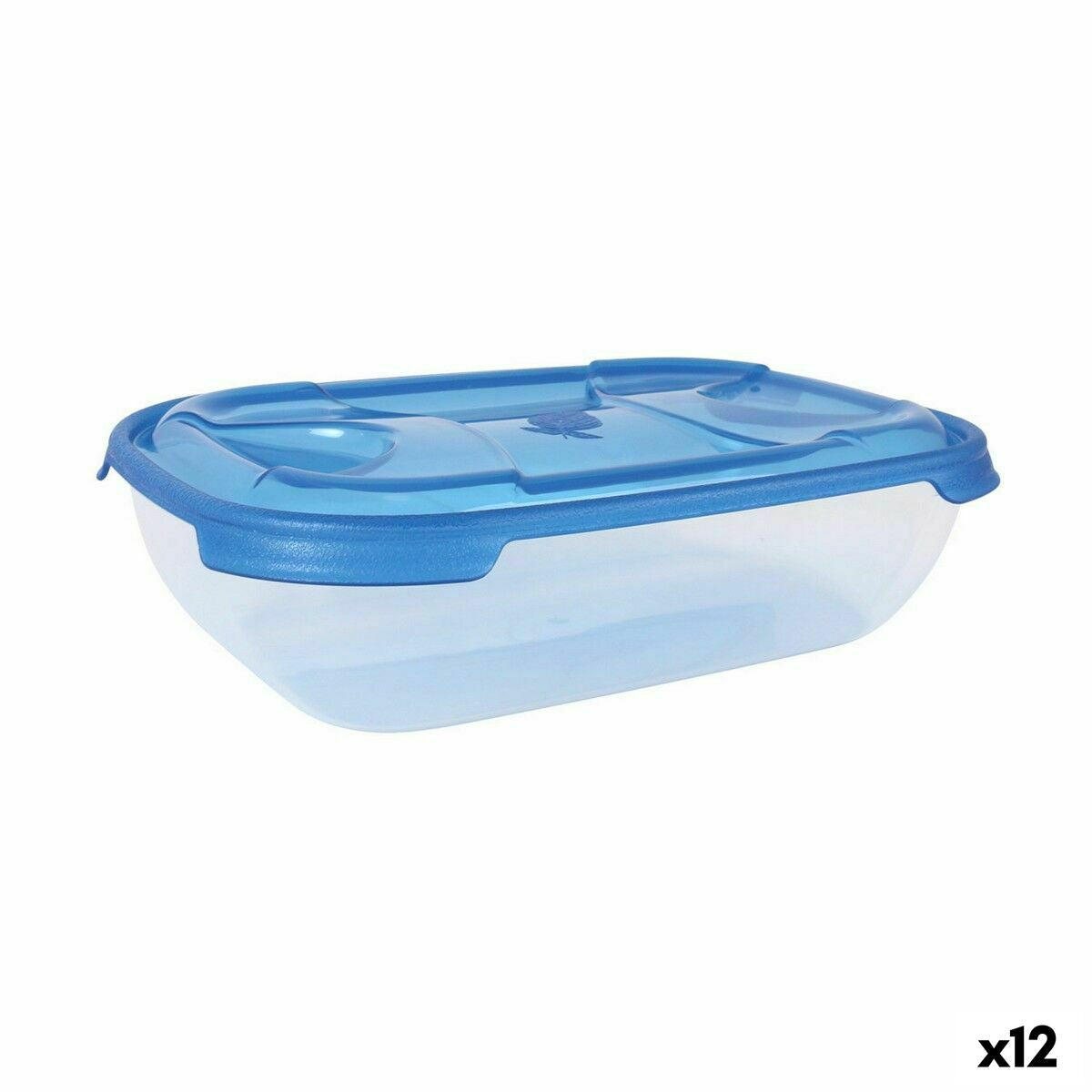 Tontarelli Nuvola Lunch Box Set 2 L Blue Rectangular 2 Pieces (12 Units)