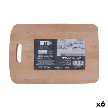 Tabla de cortar Quttin 45 x 30 x 1,7 cm (6 Unidades)